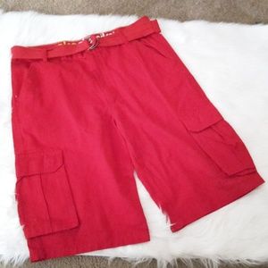 Akademiks Red casual Cargo Shorts SZ 36